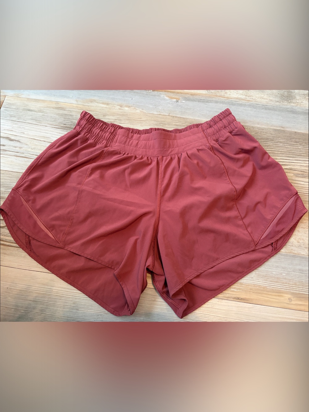 lululemon athletica Rust Red Athletic Running Shorts